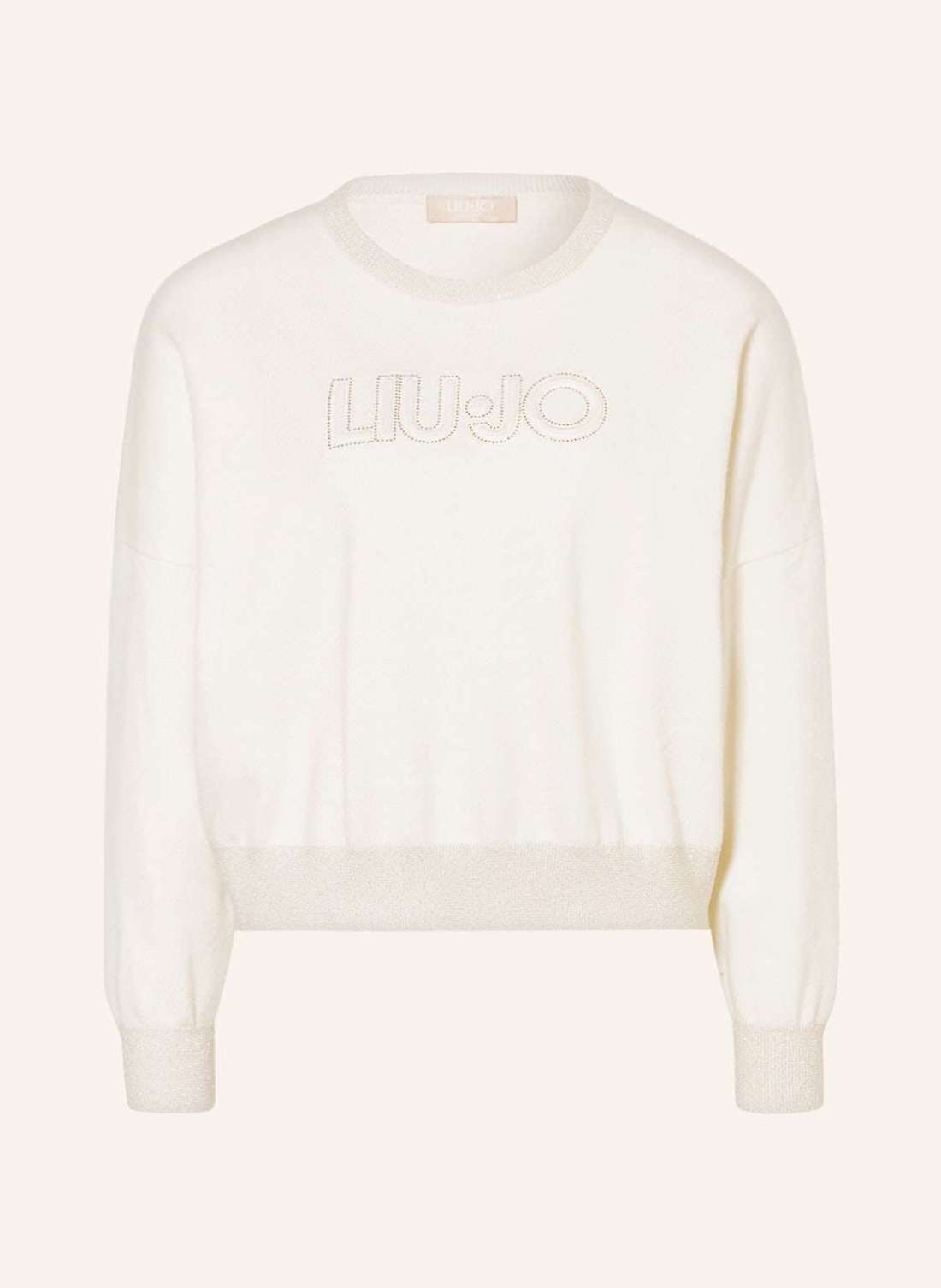 Свитер с драгоценными камнями и блестящей пряжей