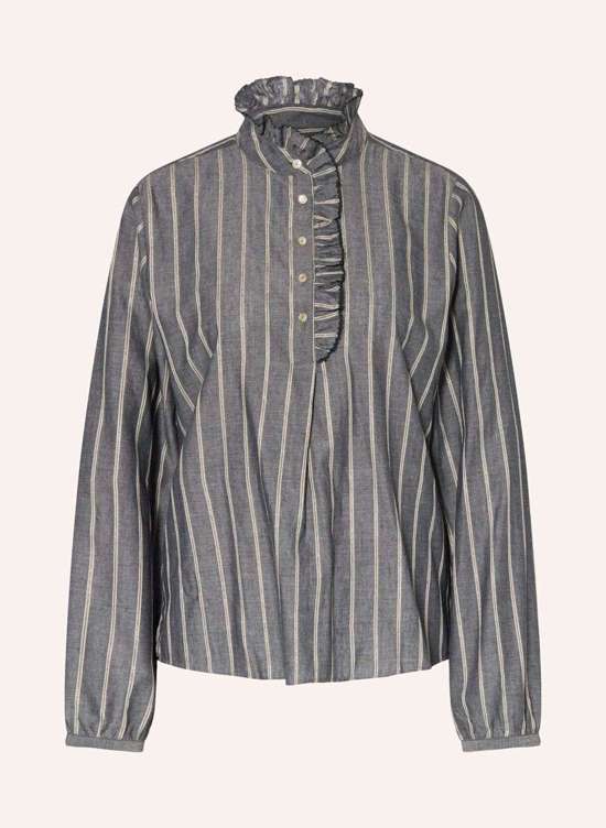 Блузка-рубашка из блестящей пряжи MMBILES