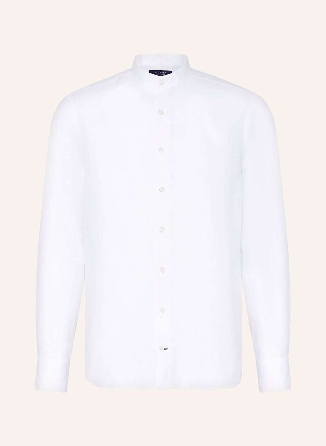 Льняная рубашка индивидуального кроя с воротником стойкой