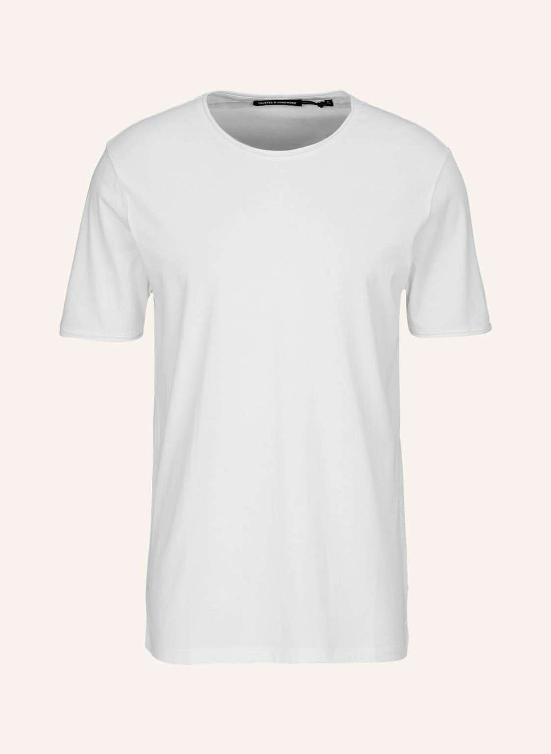 Футболка с круглым вырезом, рукавом 1/2 и закругленной кромкой