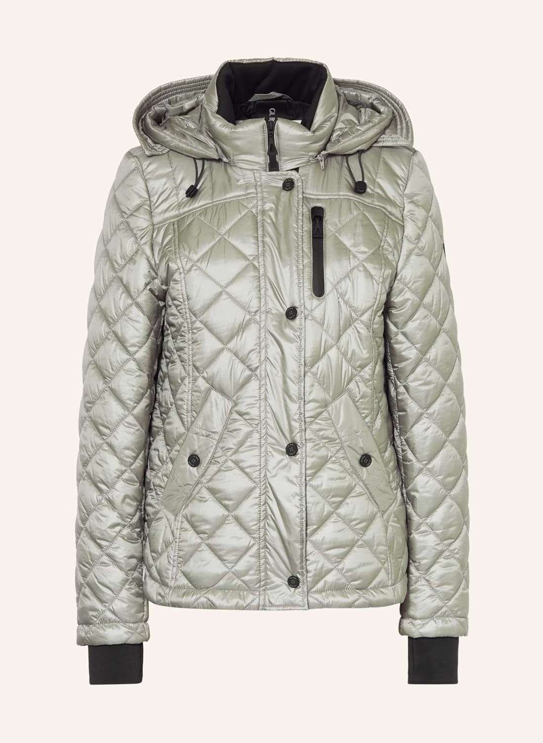 Стеганая куртка со съемным капюшоном