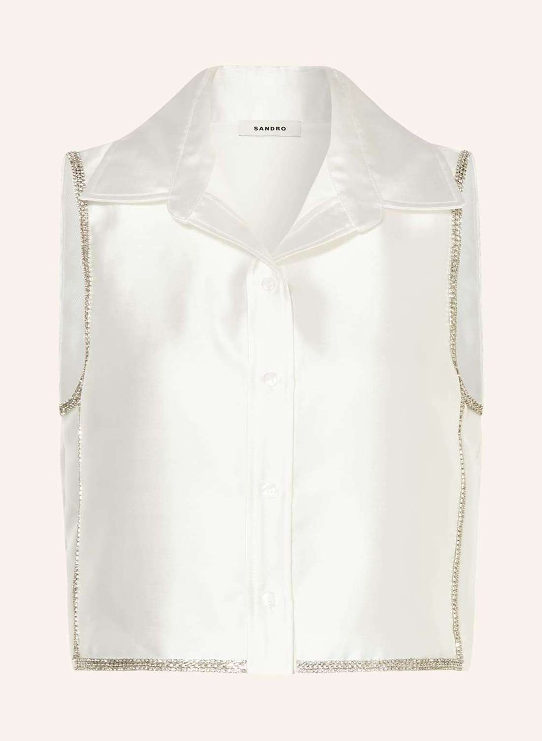 Укороченный жилет с драгоценными камнями
