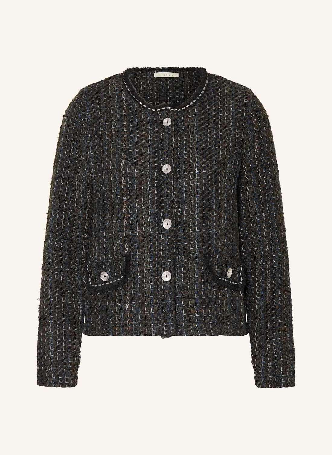 Твидовый пиджак свободного кроя