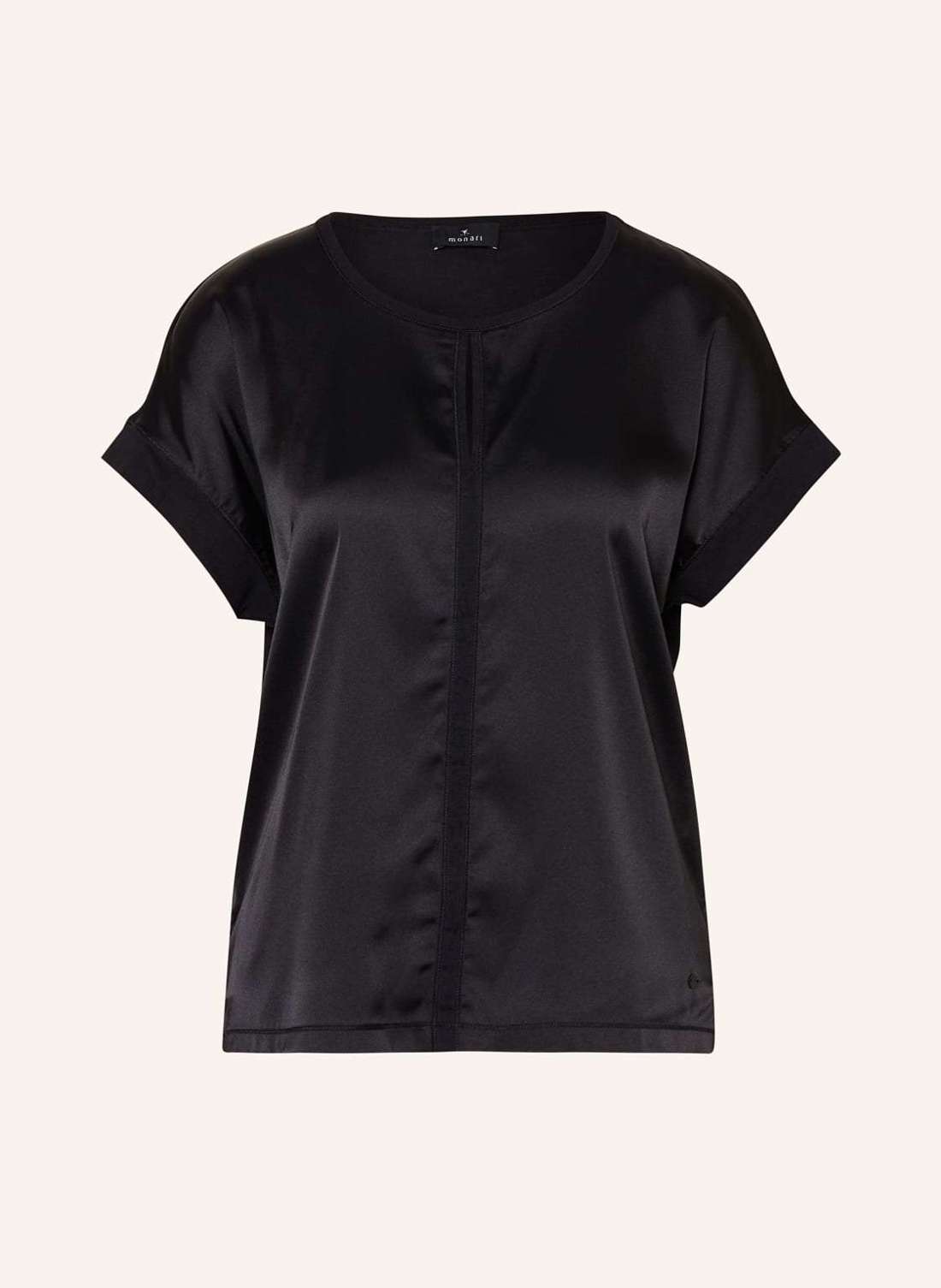 Блузка-рубашка из микса материалов