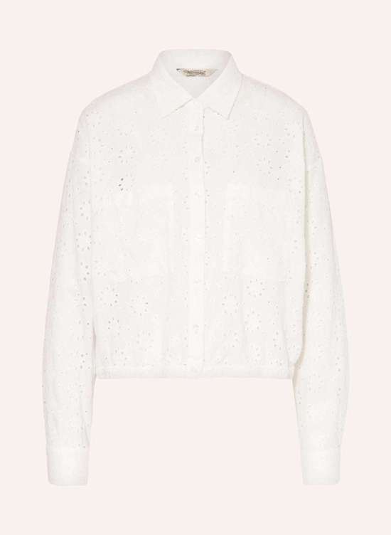 Блузка-рубашка из кружева с люверсами LILINE