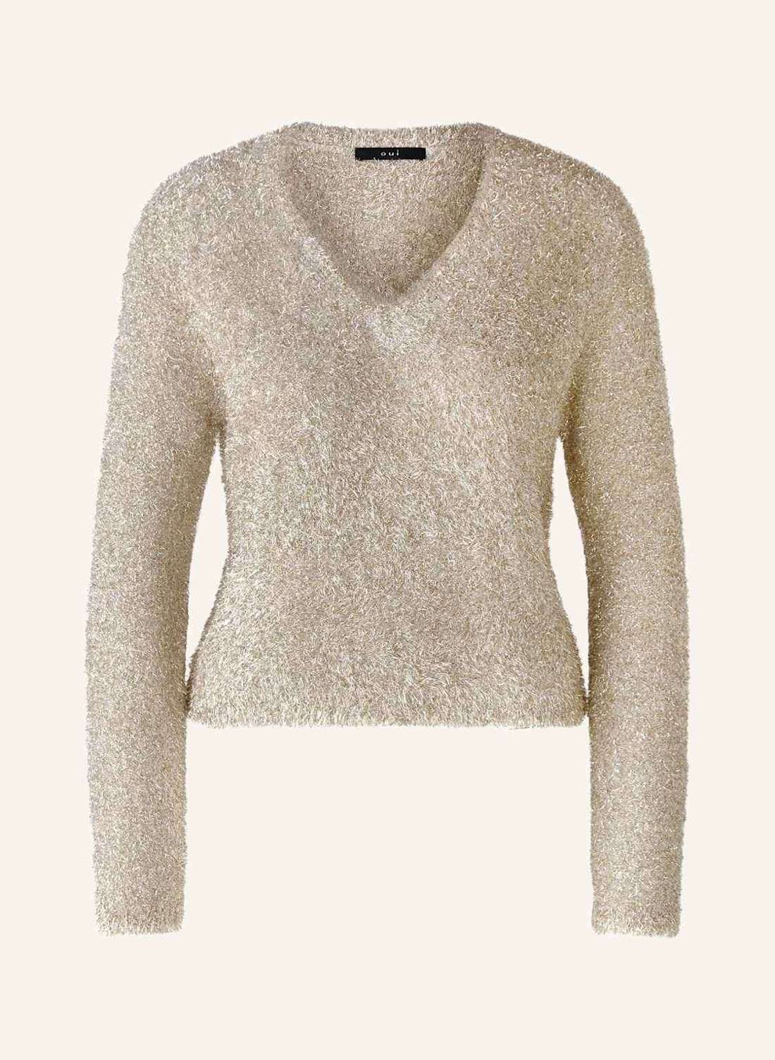 Свитер из блестящей пряжи