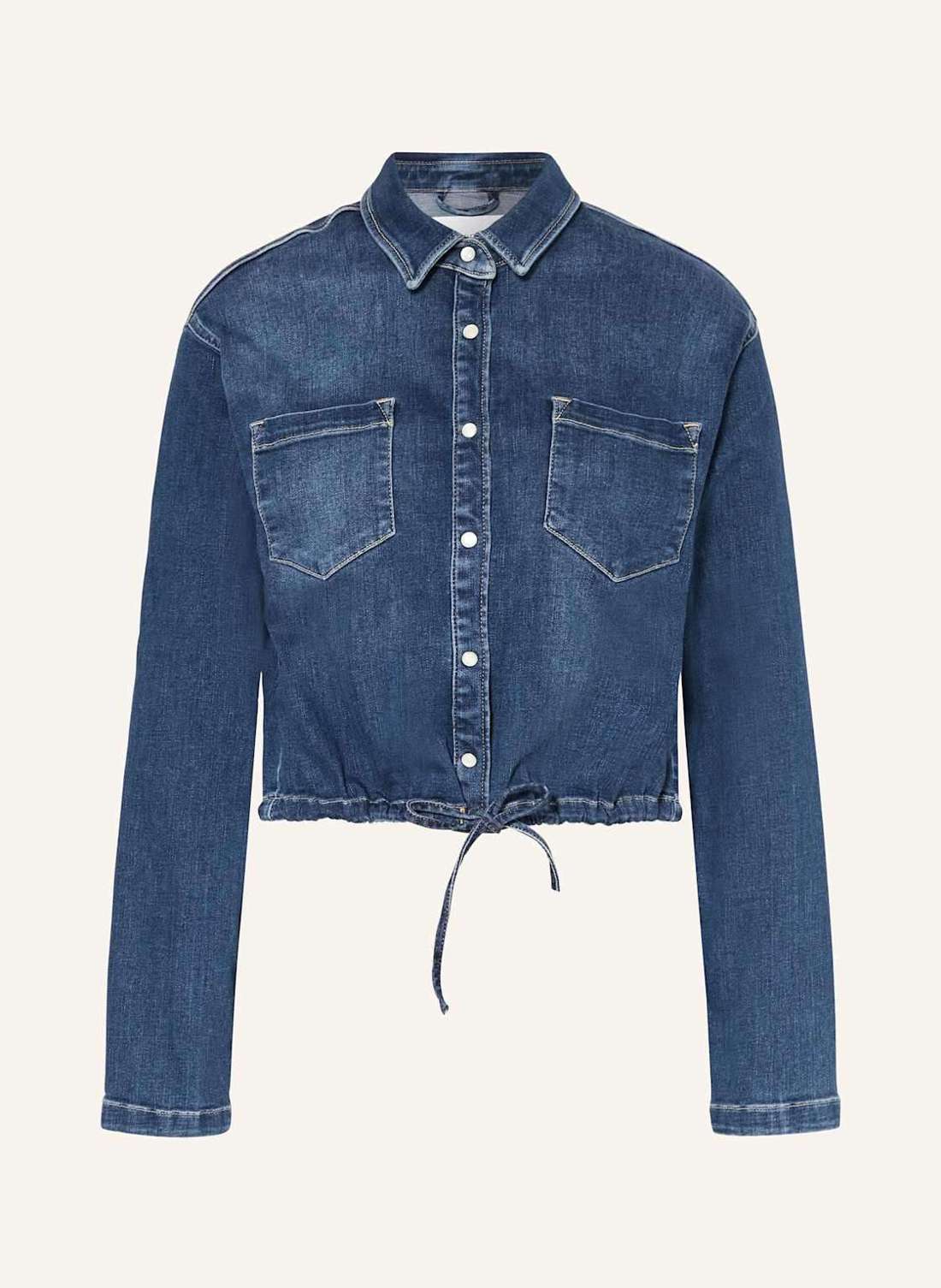 Блузка-рубашка в джинсовом стиле