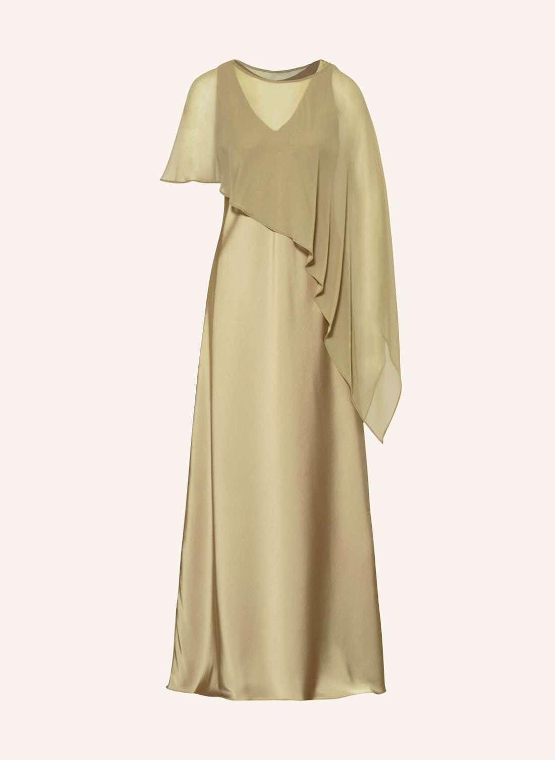 Атласное платье с накидкой