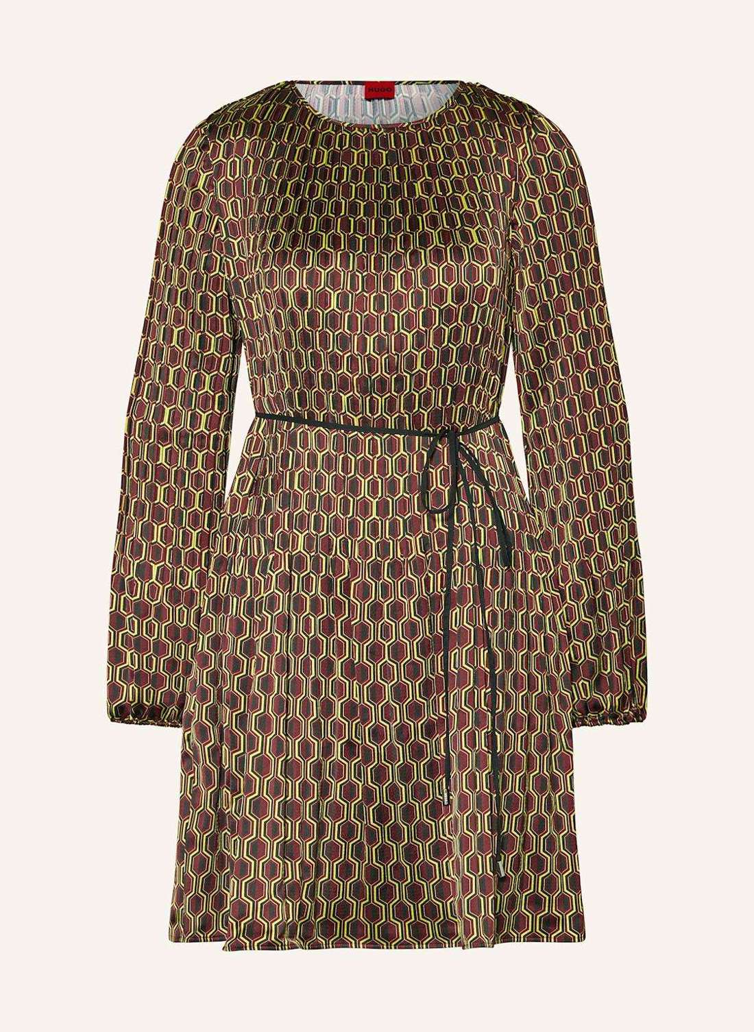 Плиссированное атласное платье KAVORI