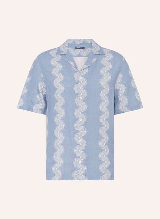 Комфортная льняная рубашка курортного типа