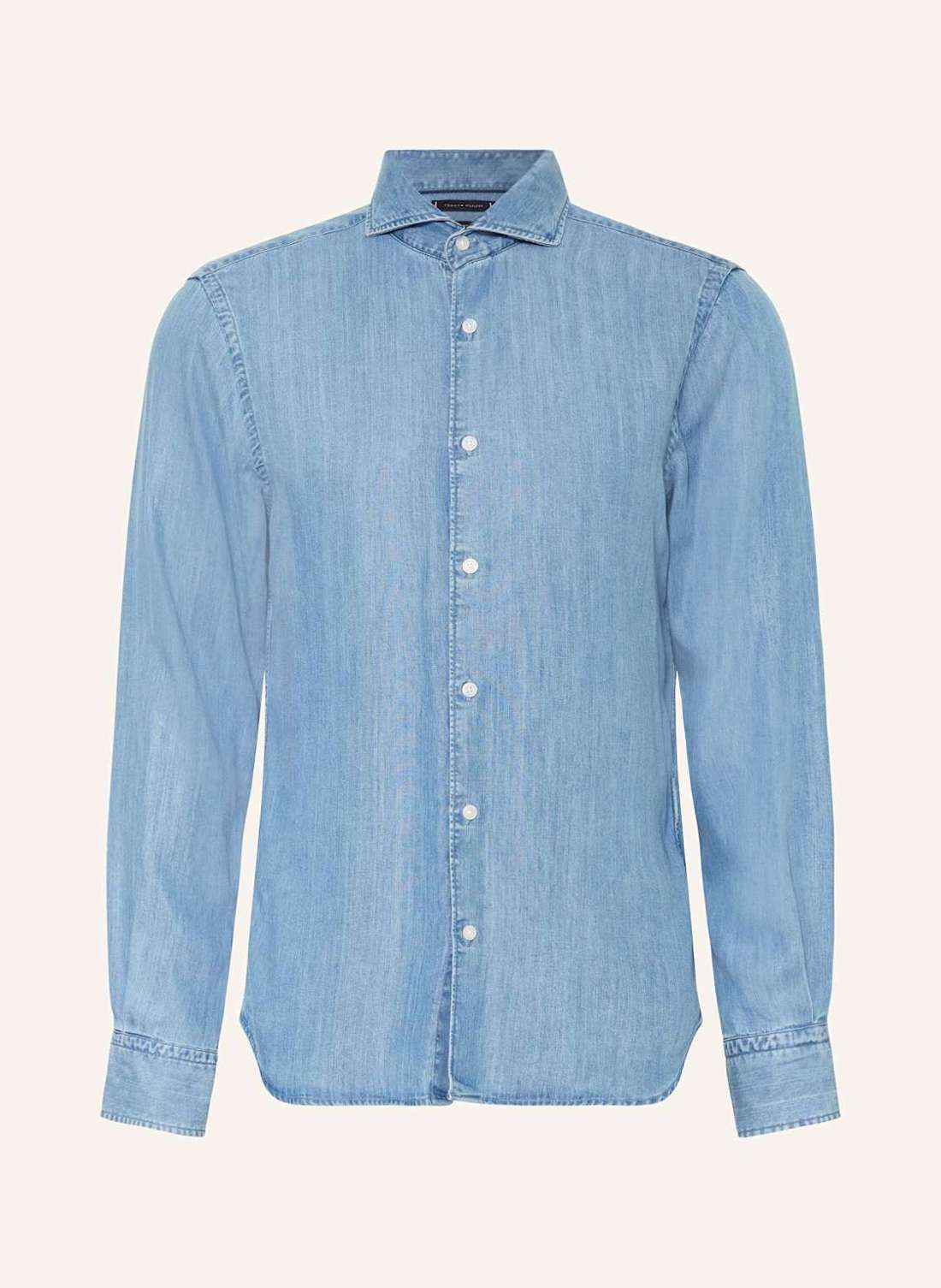 Рубашка приталенного кроя в джинсовом стиле