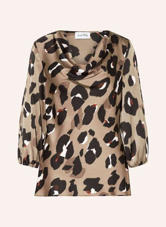Блузка-рубашка с рукавами 3/4 и вырезами