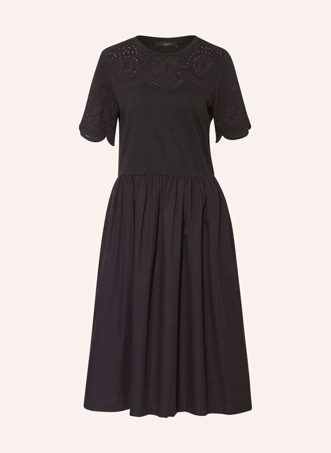 Платье из разных материалов