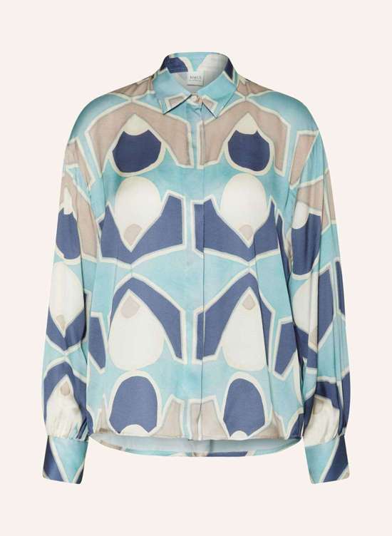 Атласная блузка-рубашка