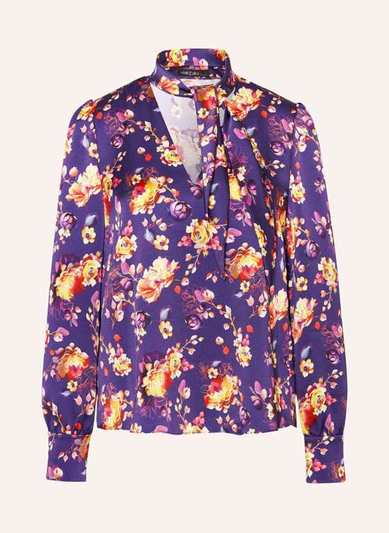 Атласная блузка-рубашка со съемным галстуком