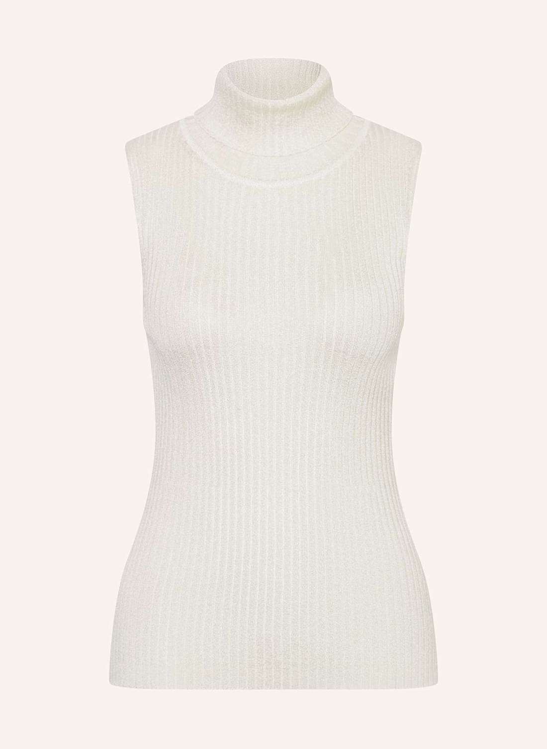 Вязаный топ из блестящей пряжи