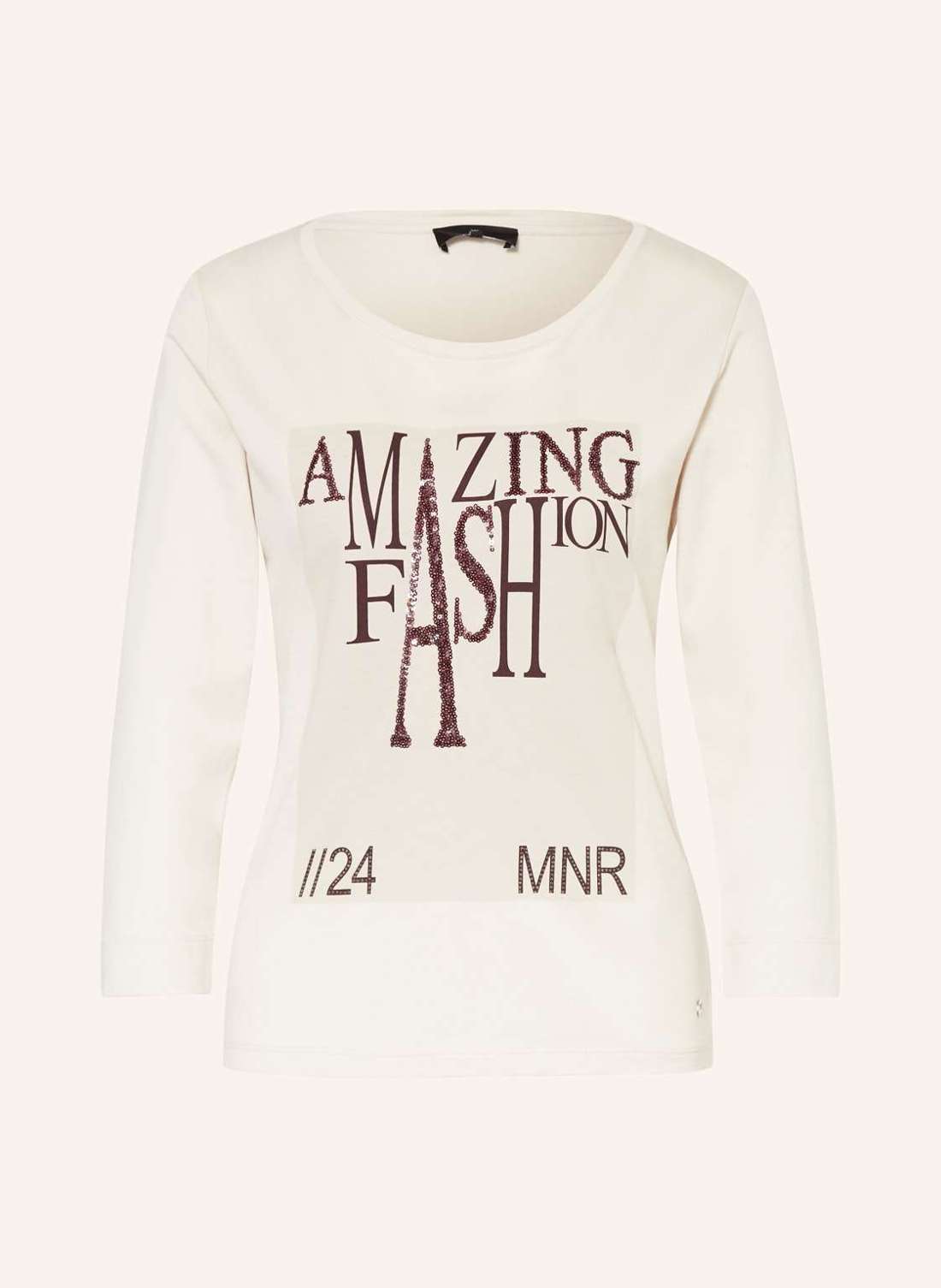 Футболка с рукавами 3/4 и пайетками