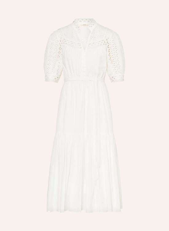 Платье с кружевом на люверсах CARLA