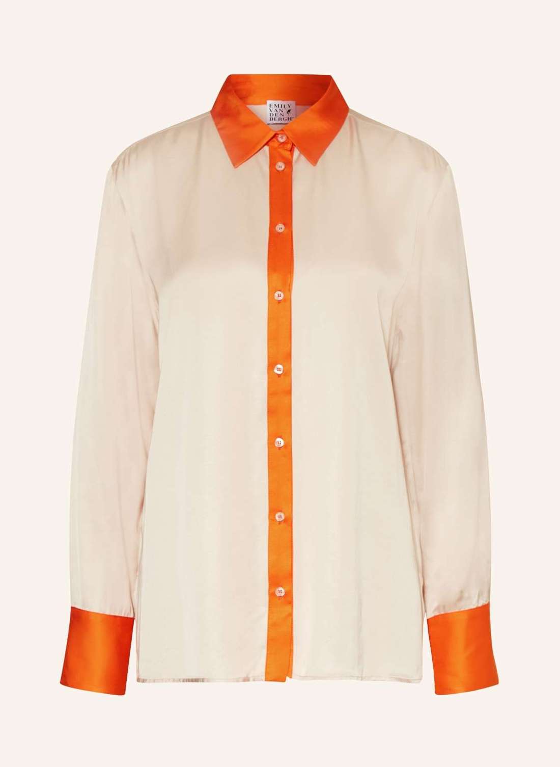 Атласная блузка-рубашка