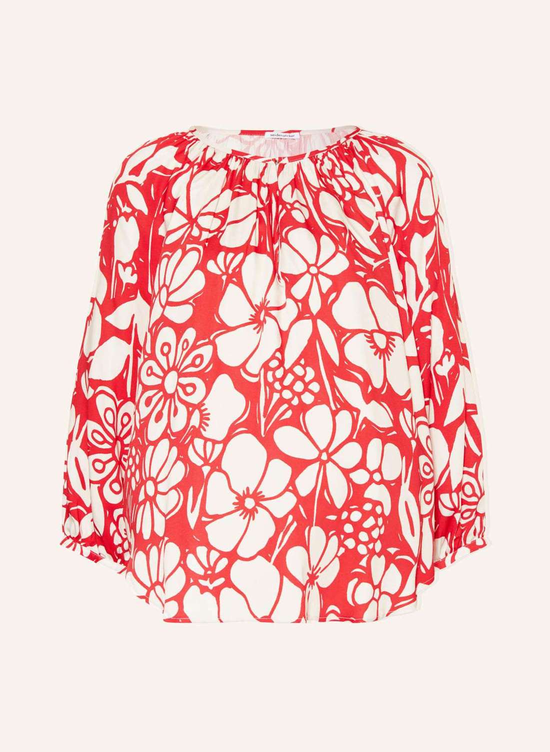 Блузка-рубашка с рукавами 3/4