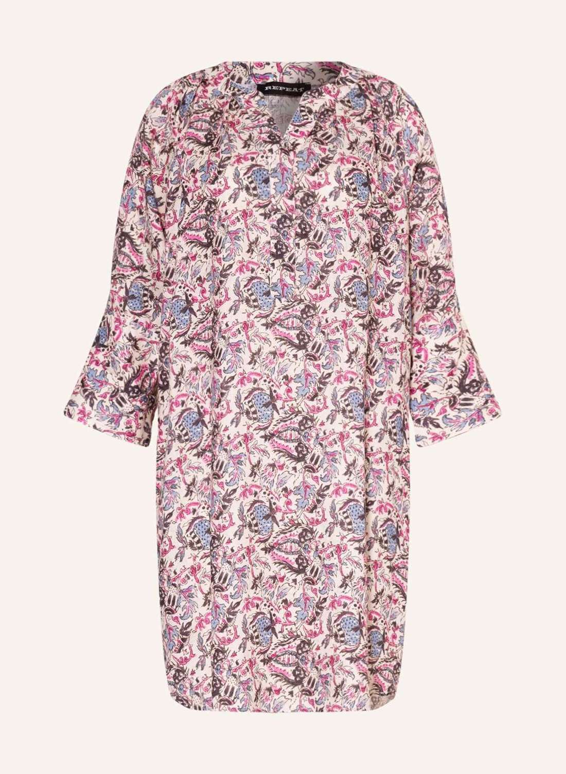 Льняное платье с рукавами 3/4.