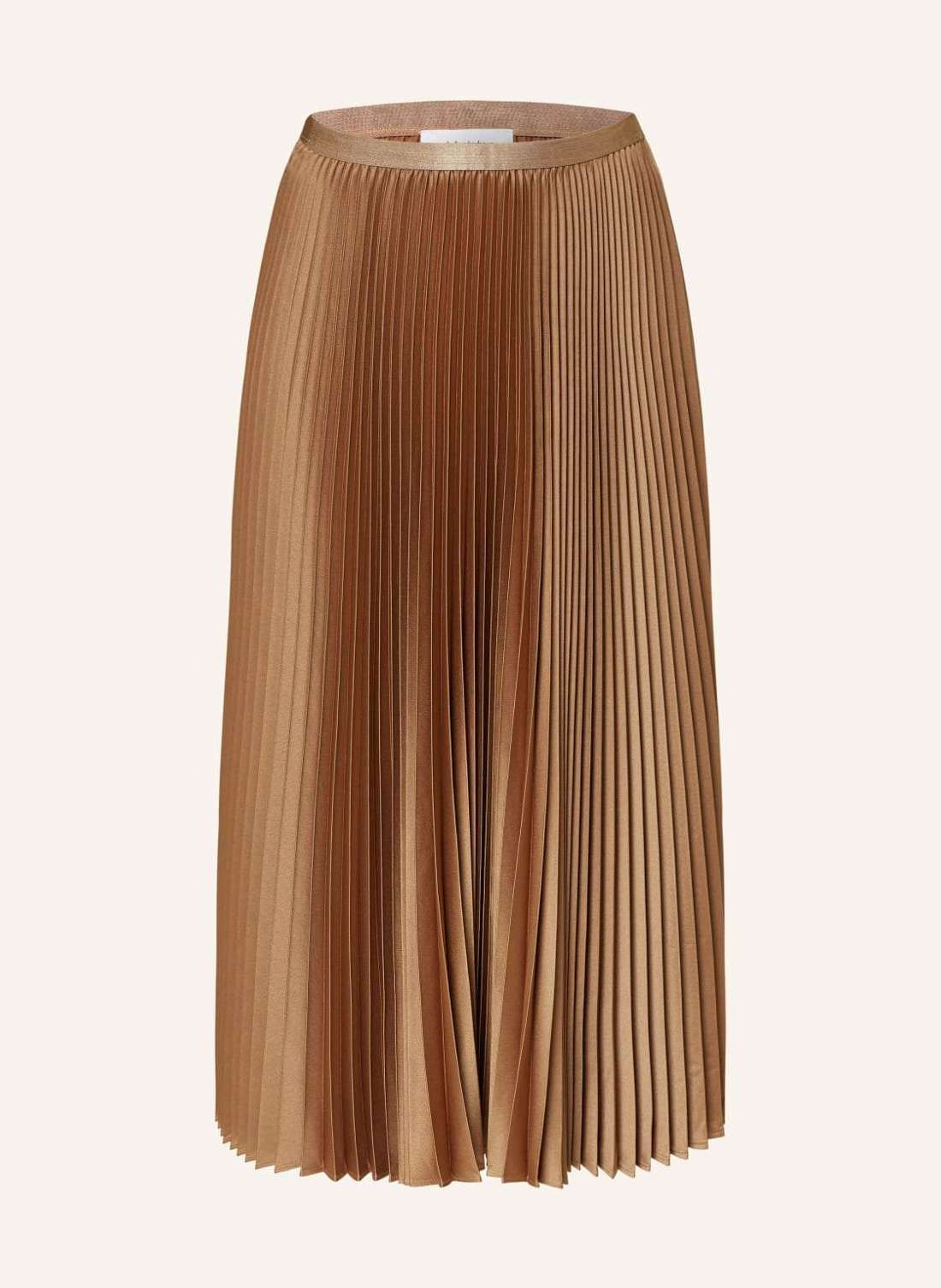 Плиссированная атласная юбка