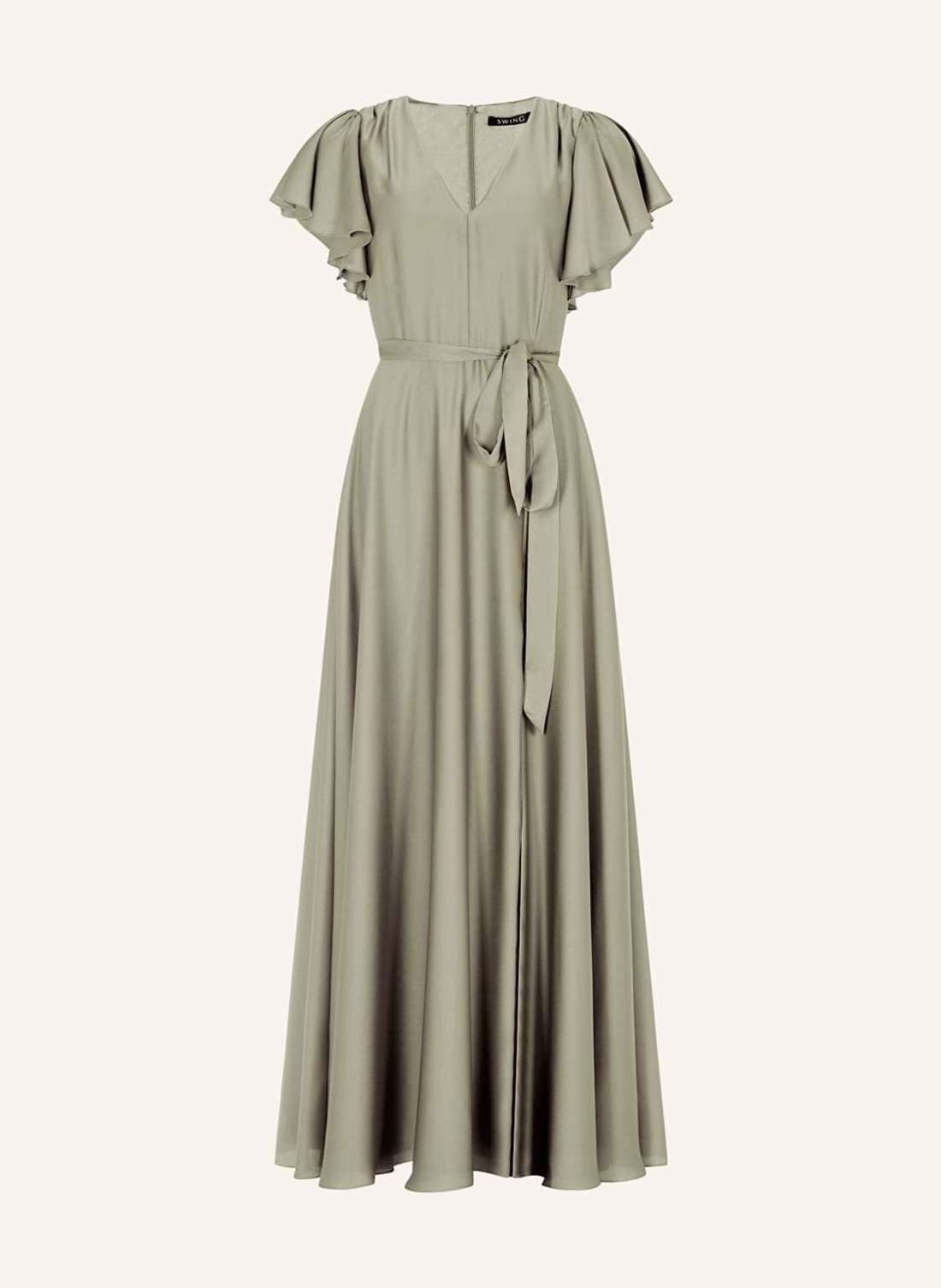 Атласное вечернее платье