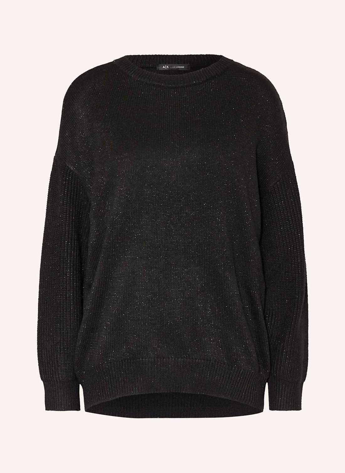 Свитер из блестящей пряжи