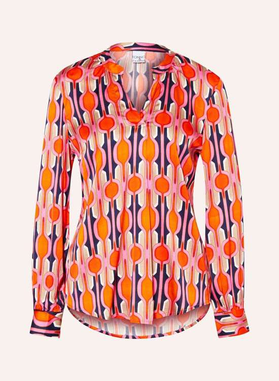 Атласная блузка-рубашка