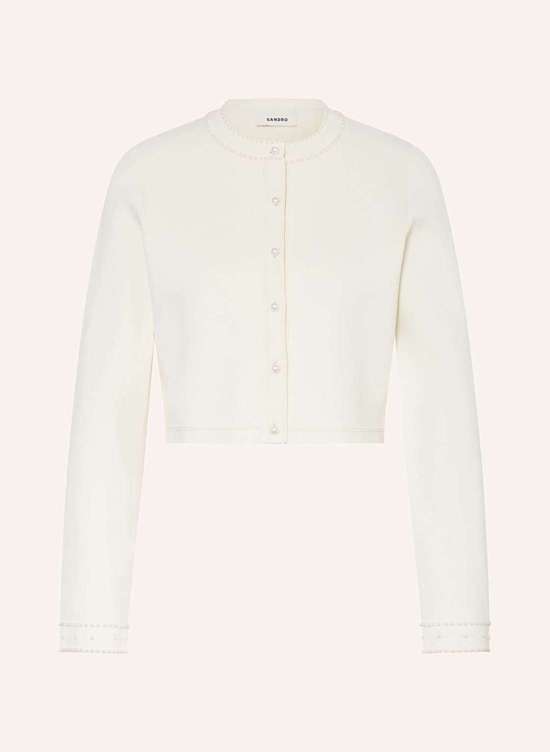 Кардиган с декоративными бусинами