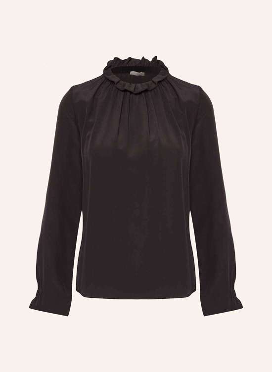 Шелковая блузка-рубашка