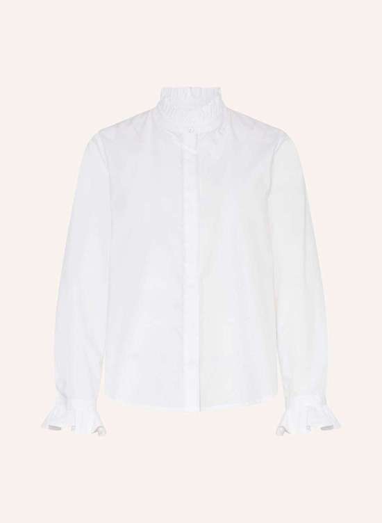 Блузка-рубашка с рюшами