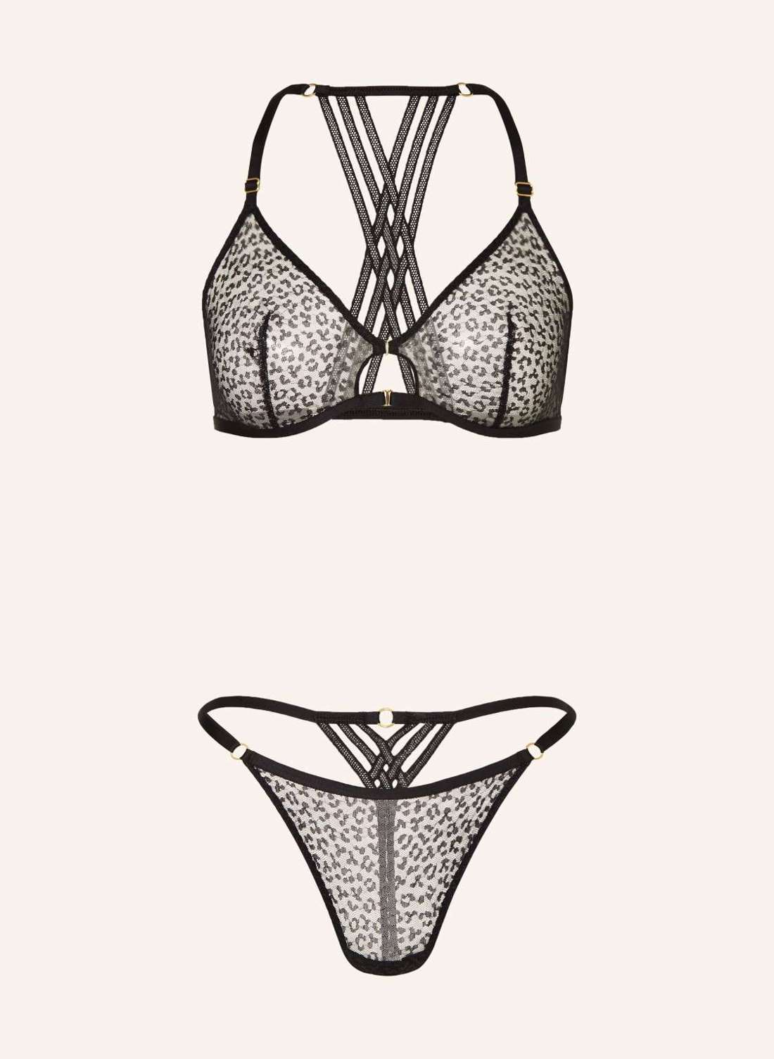 Комплект nine: бюстгальтер-треугольник и стринги. CLOUD