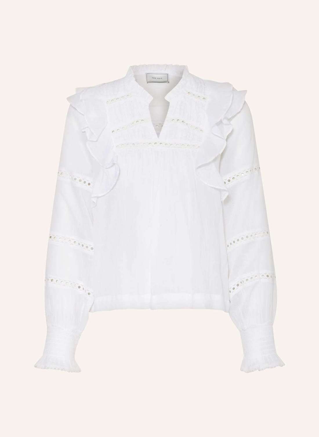 Блузка-рубашка с дырочным кружевом AURIKA