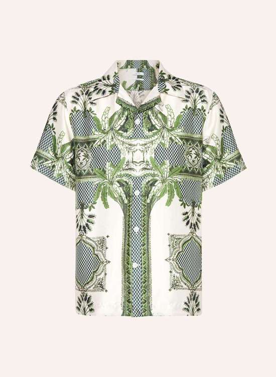 Курортная рубашка свободного кроя из атласа LULU