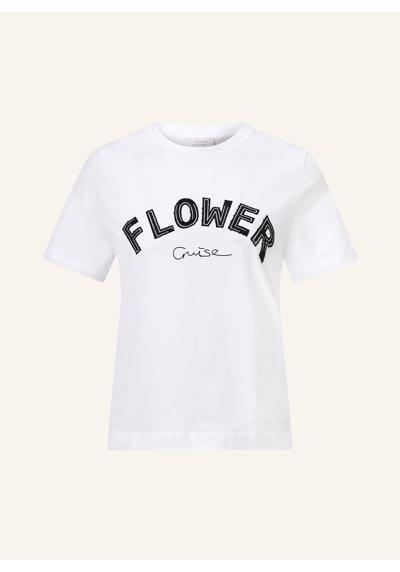 Футболка с драгоценными камнями FLOWER CRUISE