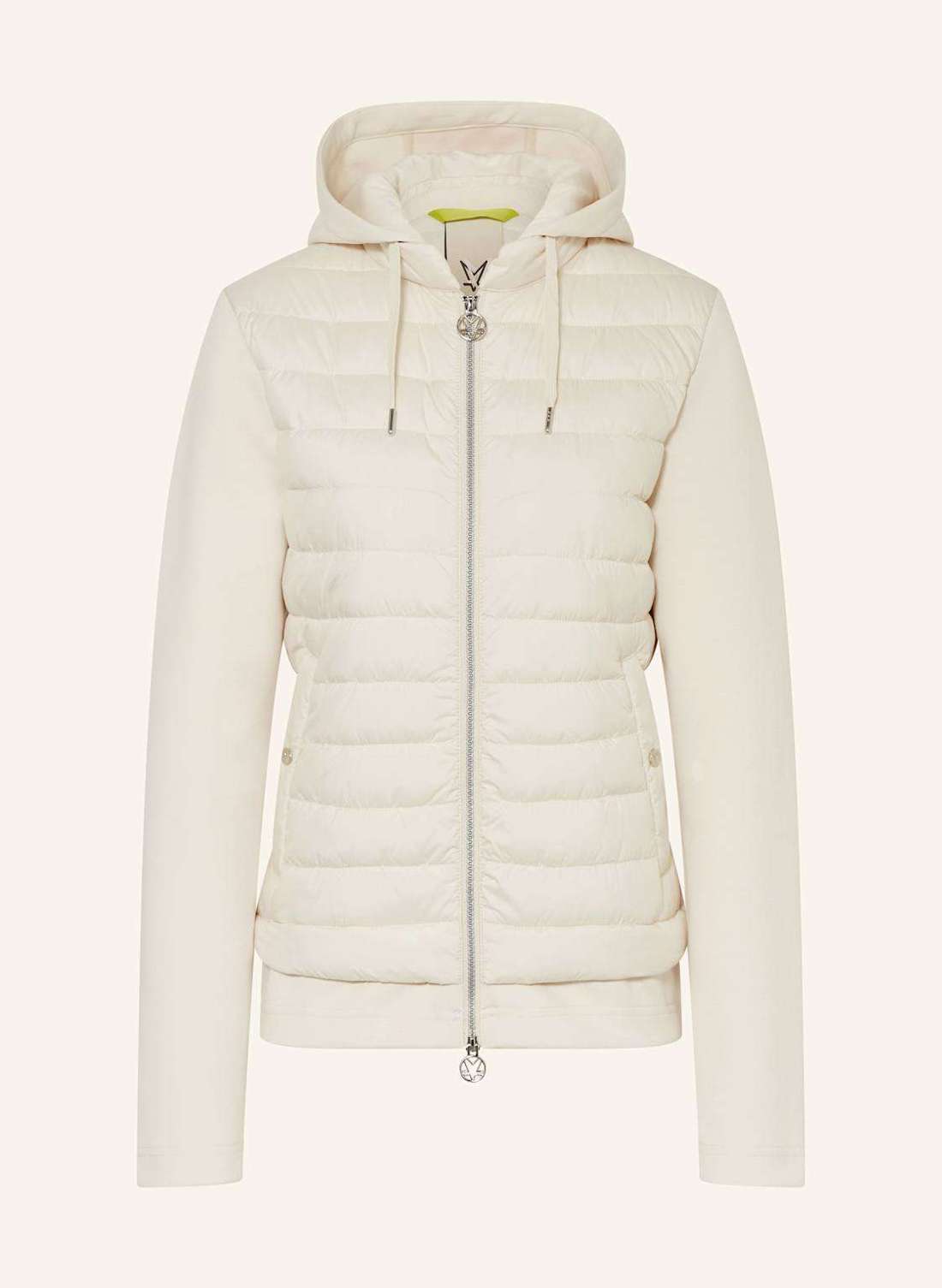 Стеганая куртка из смеси материалов