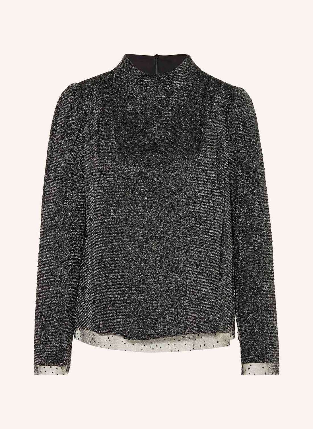 Лонгслив из сетки с драгоценными камнями и блестящей пряжи RABA