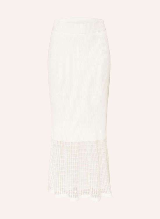 Вязаная юбка с кружевом