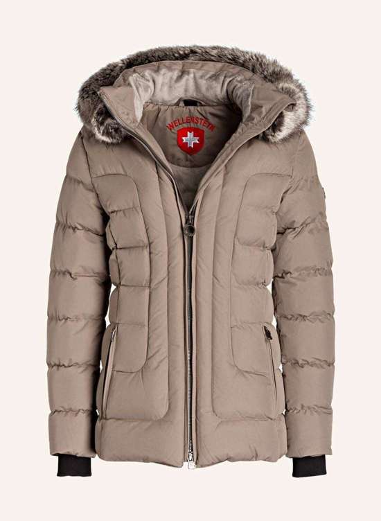 Стеганая куртка со съемным искусственным мехом BELVITESSE