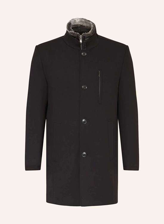 Пальто с искусственным мехом и съемной отделкой