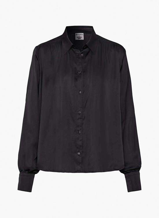 Атласная блузка-рубашка LENA