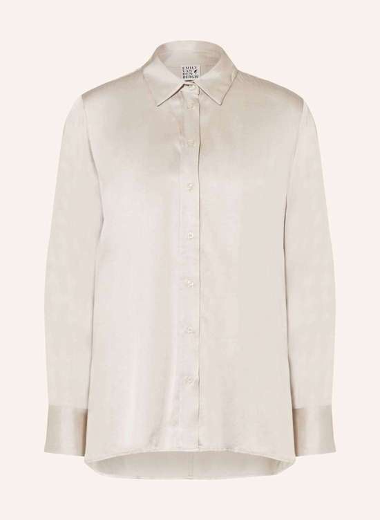 Атласная блузка-рубашка