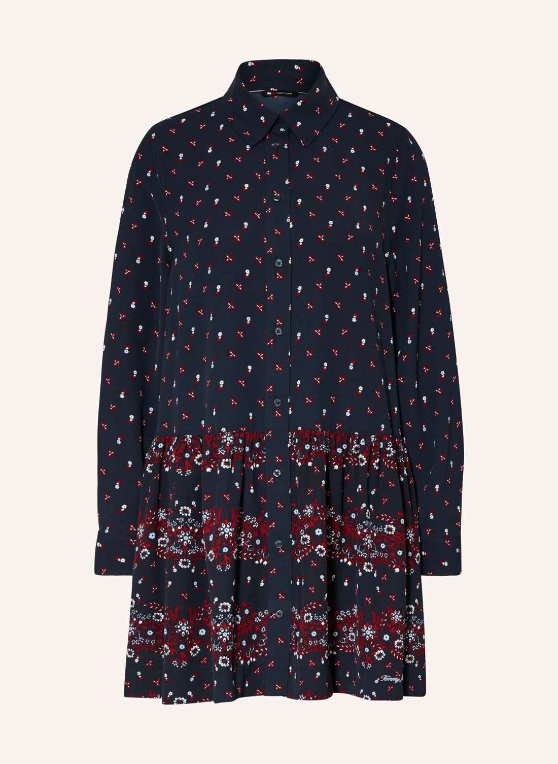 Платье-рубашка по груди