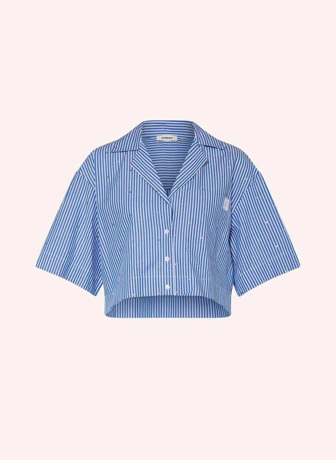 Укороченная блузка с драгоценными камнями