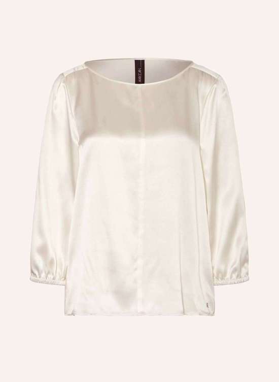 Шелковая блузка-рубашка с рукавами 3/4