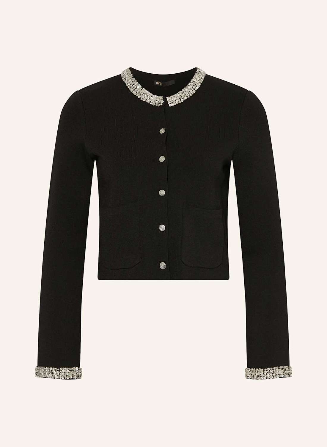 Кардиган с драгоценными камнями