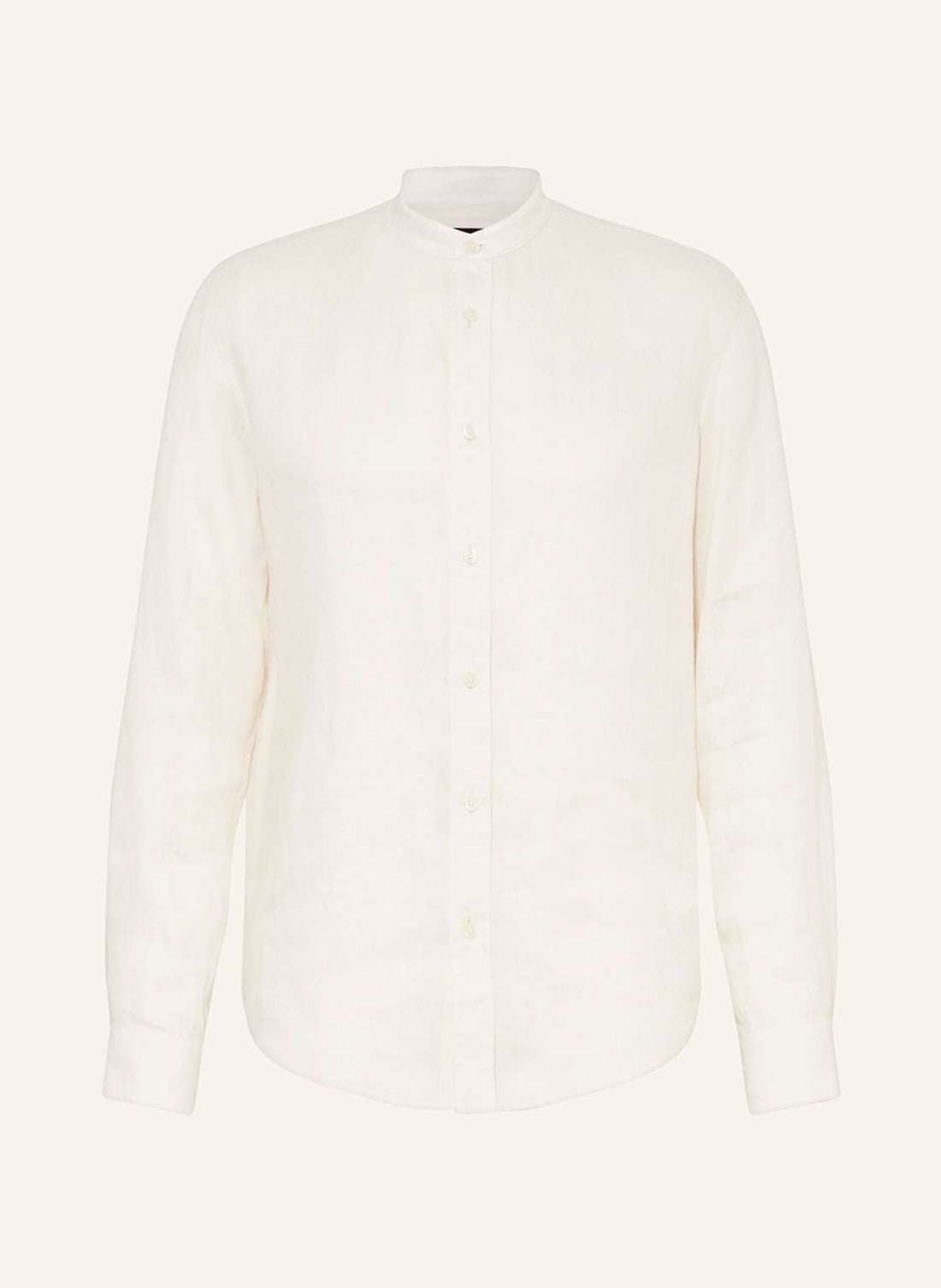 Льняная рубашка комфортного кроя с воротником-стойкой TAROK