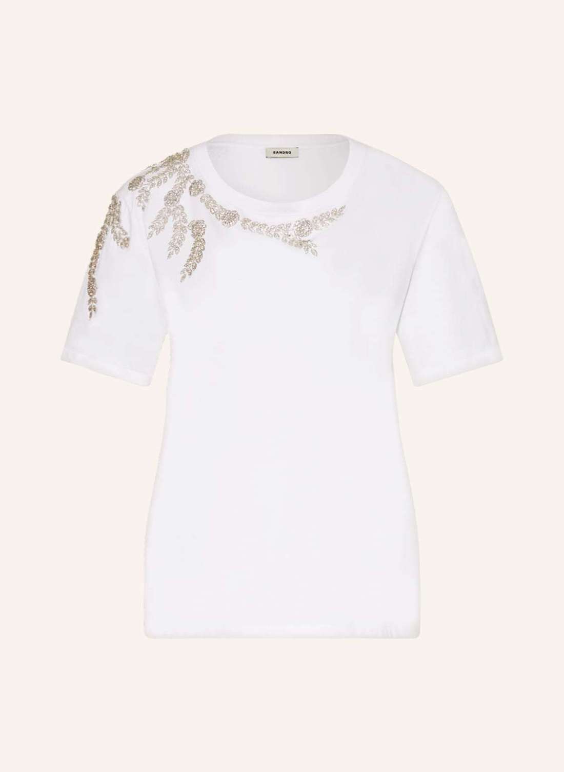 Футболка с драгоценными камнями