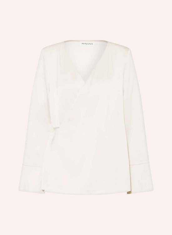 Атласная блузка с запахом ADINA